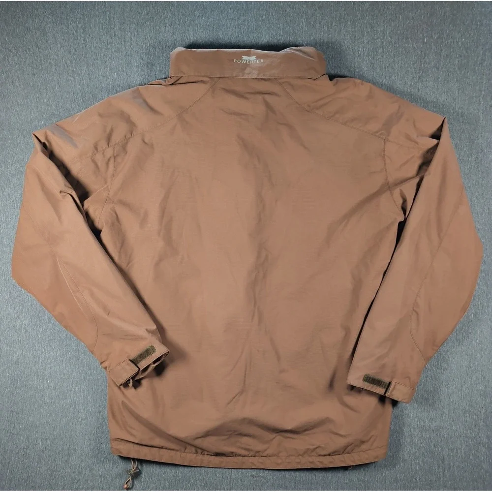 Vtg 90s Waterproof Jacket Mens Salewa Powertex Size XL Brown Full Zip Gorpcore